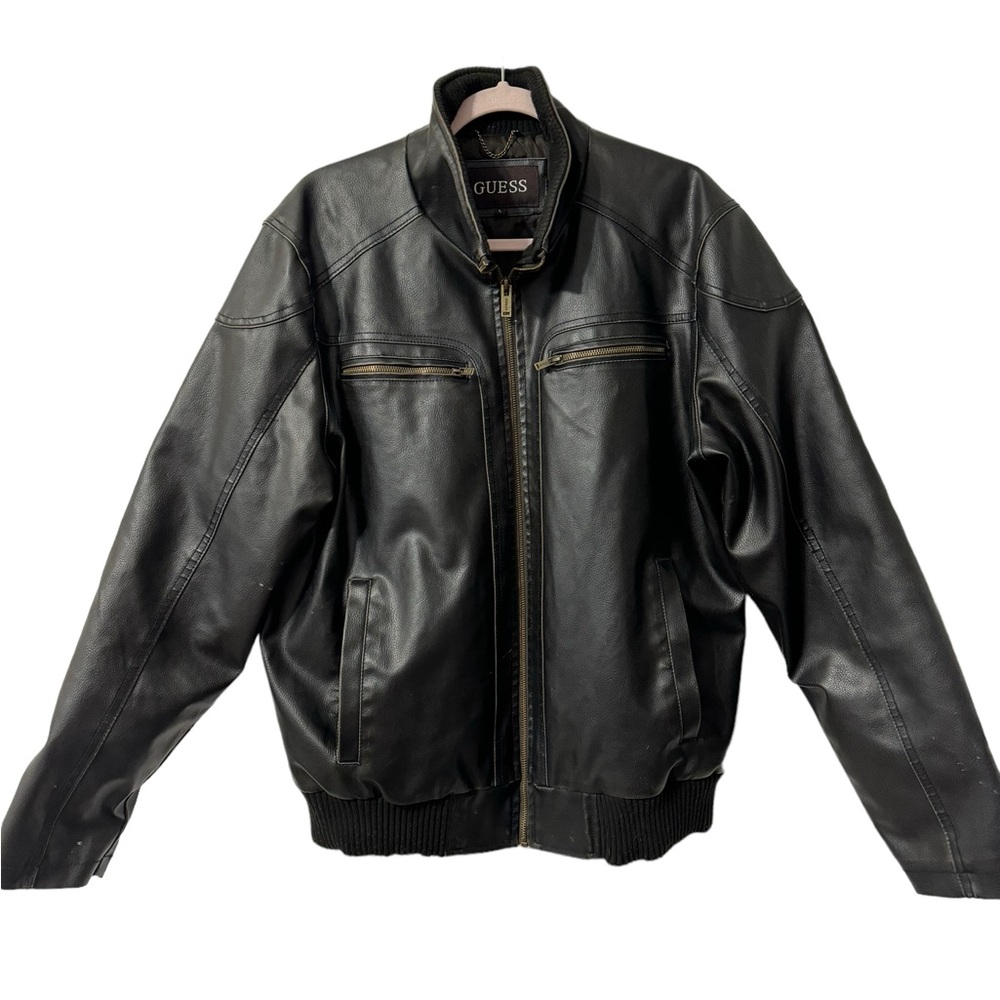Guess faux leather Bomber jacket - Large - Picture 8 of 13
